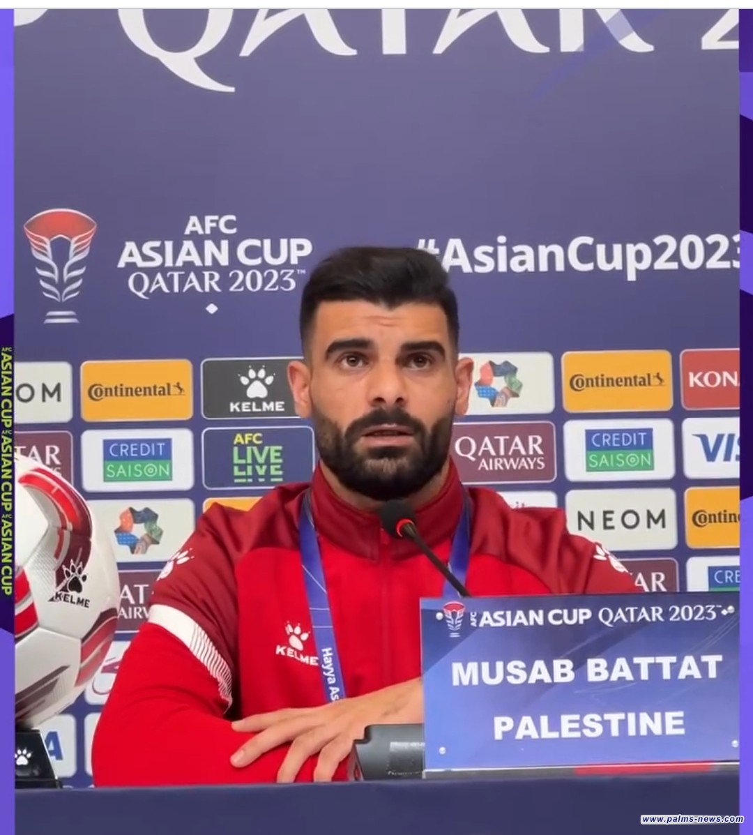 مصعب البطاط : نحن كلاعبين جزء من القضية الفلسطينية